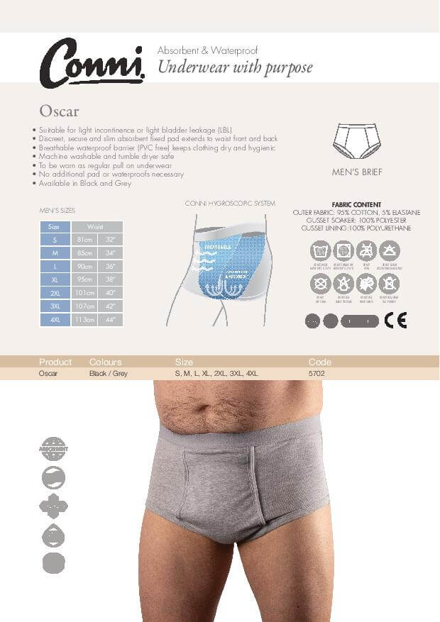 Conni Mens Oscar Underwear specifications download